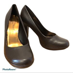 Brown pinup round toe retro vintage heels NEW shoes pumps rockabilly NWT NIB 7